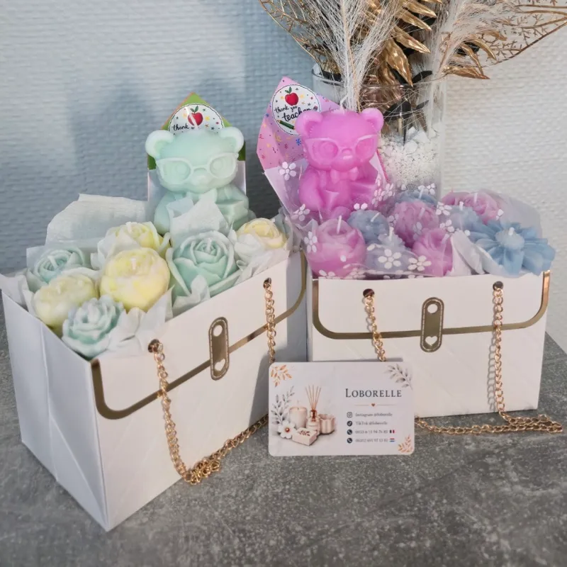 Bouquet de bougies artisanales